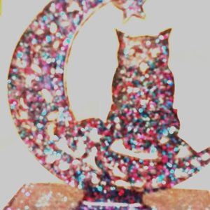 Owl Resin  Figurine with Stand